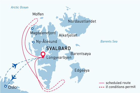 West Svalbard map route